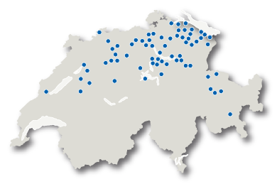 Standorte der KIBAG in der Schweiz
